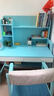 正木枫【现货速发】全实木书桌学生学习写字桌现代简约家用卧室电脑桌子 蓝白色单桌+升降椅+可调节高度 100*60*135cm【双抽屉】 实拍图