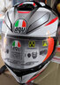 AGV K5S摩托车双镜片头盔机车跑盔男女骑行全盔四季通用安全帽3C PLASMA WHITE BLACK/RED L（适合58-59头围） 实拍图