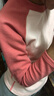 俞兆林儿童保暖内衣套装德绒男童秋衣秋裤女童圆领秋冬睡衣中大童打底衫 轻暖发热德绒-枫叶红 150 建议140-150cm,60-80斤 实拍图