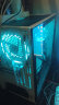 长城（Great Wall）双月青色 电脑机箱风扇(12CM/青光/减震脚垫/配4螺丝/小3P+大4P双接口） 实拍图