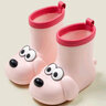幸福玛丽（Cheerful Mario）大眼狗儿童雨靴防滑防水幼儿园学生男童水鞋宝宝雨鞋粉色内长20cm 实拍图