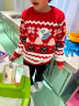 暇步士童装儿童毛衣男童女童2022年冬季男女大童时尚圣诞印花加绒针织衫 珊瑚红 140cm 晒单实拍图