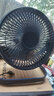 新水星桌面usb小风扇迷你办公室学生宿舍床头静音小电扇桌面小型台式电风扇上班族小风扇 8寸【二挡调节-蓝色】USB直插桌面风扇 实拍图