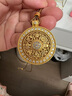 山迪八宝罗盘黄财神钥匙扣仿真黄金越南沙金男女士项链吊坠长款毛衣链 镶钻八宝罗盘吊坠-黑绳款 实拍图