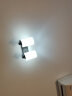 施科普（SHIKEPU）壁灯现代简约LED床头卧室创意美式客厅过道灯酒店灯具 6001-2黑+三色灯泡 晒单实拍图