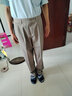 峰皓夏季纯棉高腰男裤中老年男士休闲裤双褶直筒宽松深档爸爸裤子薄款 14#浅灰色 31 码/2尺4腰围 实拍图