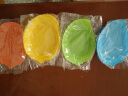 萨夫百德5个装创意树叶形客厅糖果盘塑料零食盘干果盘水果盘颜色随机 17*12*3.5cm 实拍图