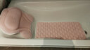 芙乐思天丝防滑靠枕奥地利进口木浆纤维环保地垫浴室淋浴泡澡靠背垫 樱花粉 浴缸枕+粉色天丝淋浴垫 实拍图