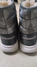 哈比熊童鞋儿童雪地靴男童靴子加绒棉鞋女童短靴AW7089 灰色35码 实拍图