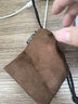 小黑裙麂皮绒收纳袋小布袋子迷你抽绳束口袋旅行便携饰品首饰包包防尘袋 棕色(两个装) S (10*12CM) 实拍图