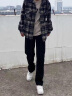 迪伽达cleanfit黑色牛仔裤男秋冬季高级感裤子男美式vibe休闲百搭直筒裤 DFFS-720黑色 XL 实拍图