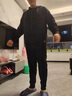花花公子（PLAYBOY）套装男长袖卫衣春秋季连帽外套三件套商务休闲百搭运动舒适透气 黑白色（常规款） 2XL (130斤-150斤) 实拍图