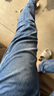真维斯（Jeanswest）王一博代言牛仔裤男春秋季新款舒适修身直筒高端潮牌休闲长裤子男 蓝色+深蓝【夏款组合】 29 码(2尺2) 实拍图