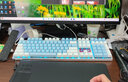 达尔优EK815机械合金版108键多键位机械键盘电竞游戏CF吃鸡LOL双色白蓝键帽全键无冲 108键茶轴（蓝拼白键帽）29种灯光模式 实拍图