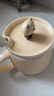 牧汀可爱小熊马克杯咖啡杯陶瓷杯子男女士水杯高颜值带盖勺生日礼物 米黄一只熊-400ml（带盖勺） 晒单实拍图