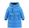 雪中飞【蓄热】童装儿童羽绒服男童女童纯色中大童拼接羽绒服浅蓝150cm 实拍图