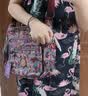 东选中老年人妈妈休闲新款印花尼龙布包斜背包斜挎包女帆布包女包 地图色 实拍图
