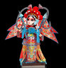 唐人坊 唐人坊北京礼物绢人手工艺品 京剧戏曲人物模型 出国送老外   红色穆桂英 实拍图