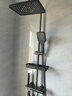 律川浴室淋浴花洒套装钢琴键普通浴室卫浴淋浴器全套一体式一整套增压 冷热【圆管 数显】奶油风 实拍图