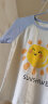 嘟嘟家宝宝短袖T恤儿童夏季卡通圆领高棉上衣男童运动休闲衣服 蓝袖太阳 晒单实拍图