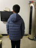 鸭鸭（YAYA）儿童轻薄羽绒服短款宝宝男女大小童保暖新款冬季童装外套D 雾蓝 150 实拍图