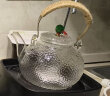玉兰香 耐高温加厚玻璃煮茶壶电陶炉加热烧水壶家用茶具泡茶壶小型煮茶器套装 绿色珠900ML(单壶) 实拍图