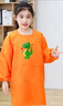 畅印 儿童画画罩衣防泼水长袖中大童时尚洋气可爱反穿罩衣幼儿园绘画小孩围裙定制logo 橘色小恐龙 XL大码适合身高1.2-1.5 米 实拍图