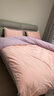 MIDO HOUSE铭都100支床上四件套100%A类纯棉冬季秋冬床品床单被套床笠床罩 樱粉色配香芋紫【100支长绒棉-磨毛】 1.8m 床单款 （被套220*240cm） 实拍图