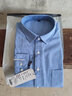 罗蒙（ROMON）牛津纺长袖衬衫男士弹力抗皱白衬衫舒适修身衬衣外套男蓝色XL 实拍图