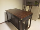 采百木书桌 新中式乌金木实木书桌现代书法画案写字台书房组合套装 1.2米书桌+椅子  实木款(X220207) 实拍图