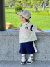 齐齐熊（ciciibear）男童学院风套装夏季儿童2024新款凉感夏装运动服 椰云白 90cm 晒单实拍图