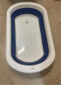 日康（rikang）折叠浴盆 婴儿洗澡盆 儿童沐浴盆可配浴床浴垫浴网 蓝色X1033-1 晒单实拍图