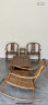 溪木工坊新中式圈椅三件套太师椅实木围椅明式老榆木茶椅安思远主人椅 圈椅*2+角几 中咖色 晒单实拍图