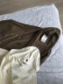 马登工装 美式复古重磅阿美咔叽短袖亨利衫夏季纯棉微弹硬汉T恤男 杏白色 XL （180/100A） 实拍图