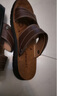 卡帝乐鳄鱼（CARTELO）真皮凉鞋男透气头层牛皮沙滩鞋男士户外两穿凉拖鞋9252 棕色 38 实拍图