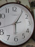康巴丝（Compas）挂钟 创意客厅钟表挂墙 12.9英寸简约时钟卧室石英钟 C3200橡木 实拍图