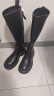 卓诗尼长筒靴女2024年新款春秋高筒靴子厚底皮靴不过膝长靴冬加绒骑士靴 黑色-绒里 37 实拍图