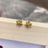 中国黄金（CHINA GOLD）【小雪花】黄金耳钉女士小众首饰足金耳饰生日礼物七夕送老婆女友 【玫瑰礼盒】雪花耳钉【一对】 约0.7g 实拍图