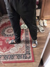 吉普JEEP超薄冰丝休闲裤男高弹力夏季薄款宽松直筒顺滑透气运动卫裤子 Jp0016黑色 春秋款 3XL （适合175斤~185斤） 实拍图