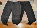 罗蒙（ROMON）灯芯绒休闲裤男2025秋冬新款保暖加绒男士松紧腰直筒长裤子男裤 黑色加绒 3XL （建议体重170-190斤） 实拍图