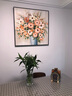 墨派（Mopai）餐厅装饰画手绘油画美式花卉高端客厅肌理挂画正方形壁画免打孔 锦上添花 80*80cm手绘油画 实拍图