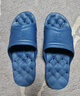 BAIHOU白猴侧漏水防滑按摩镂空男女情侣学生浴室洞洞凉拖鞋 深蓝44-45 实拍图