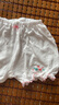 印品棉棉屋3条装夏季女宝宝竹节棉儿童短裤纯棉薄款花边三分裤外穿灯笼裤 网眼笑笑兔短裤3件装 100 码（身高100cm左右） 实拍图