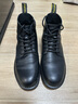 百丽（Belle）潮搭马丁靴男冬季商场同款真皮英伦风休闲靴加绒92267DD0预售 黑色(6孔) 44 (270mm) 实拍图