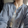 无印良品（MUJI）女式 麻盘扣衬衫 新中式女士汉麻衬衣外套内搭长袖上衣 中灰色 M  160/84A 晒单实拍图
