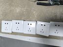 德力西（DELIXI）开关插座面板 CD812系列优雅白暗装墙壁工程建材86型电源插座面板 正五孔 实拍图