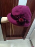 侬依拉中老年帽子女冬季奶奶兔毛针织毛线帽老年人冬天老人帽妈妈帽围巾 酒红色帽子+围巾 晒单实拍图