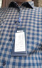 云廷纯棉保暖衬衫男加绒加厚磨毛格子衬衣全棉法兰绒免烫一体绒爸爸装 BN863 深蓝小格 40 /L 实拍图