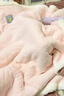 夏娃贝比（evebaby）婴儿毛毯冬季加厚宝宝盖毯儿童幼儿园被子新生儿珊瑚绒毯子秋冬天 粉色 珊瑚绒+羊羔绒 120*100cm 实拍图