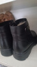 强人女靴羊毛保暖休闲棉鞋头层牛皮轻便厚底防寒靴子 JDC730129 黑 36 实拍图